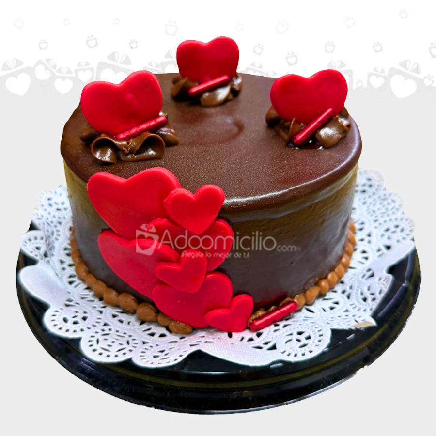 Torta De Chocolate Para San Valentín A Domicilio En Cai Pedido Con Dos Días De Anticipación 