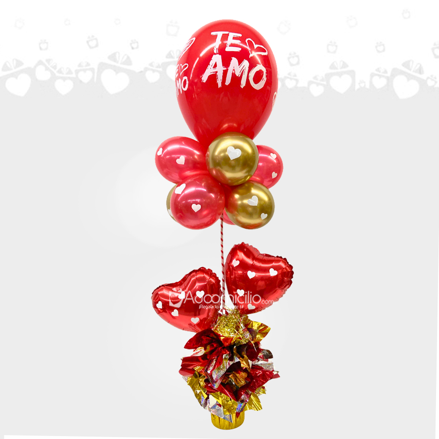 Centro De Mesa Con Globos Romantico A Domicilio En Cali Pedido Con Un Día De Anticipación 