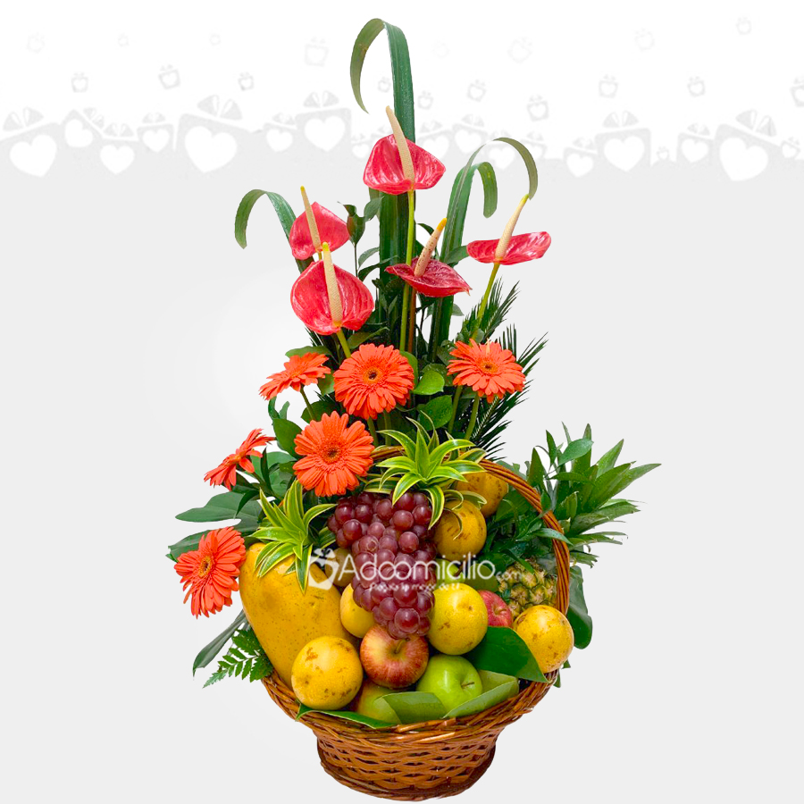 Arreglo Floral Con Frutas  A Domicilio En Cali Pediod Con Un Día De Anticipación 