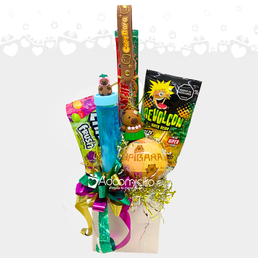 Ancheta Con Dulces Y Temática De Capibara A Domicilio En Cali Pedido Con Un Día De Anticipación 