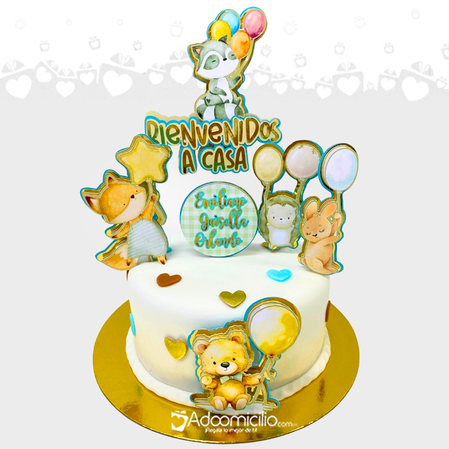 Torta Para 10 Personas De Animalitos Para Niños A Domicilio En Cali Pedido Con 2 Días De Anticipación 