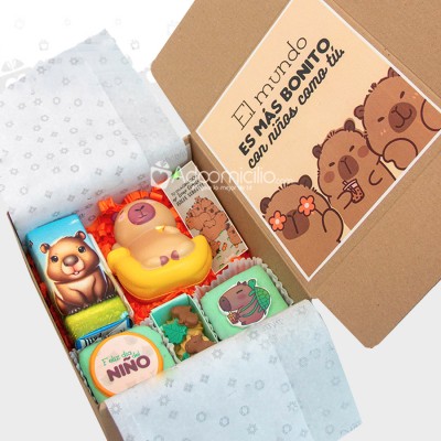 Regalo Para El Día Del Niño Con Temática De Capibara A Domicilio En Medellín Pedido Con Dos Días De Anticipación 