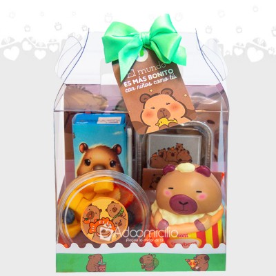 Desayuno Sorpresa Para El Día Del Niño Con Temática De Capibara A Domicilio En Medellín Pedido Con Dos Días De Anticipación 