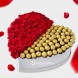 Corazón Con Ferrero Roche Y Rosas Para Amor Y Amistad A Domicilio En Bogotá Pedido Con Un Día De Anticipación 