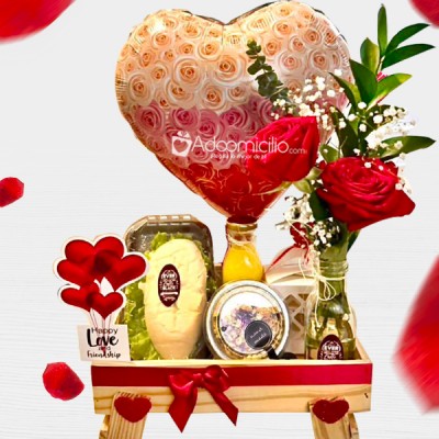 Desayuno Sorpresa Con Rosas Para Amor Y Amistad A Domicilio En Barranquilla Pedido Con Un Día De Anticipación 