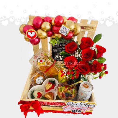 Desayuno Sorpresa De Amor Y Amistad Con Rosas A Domicilio En Medellín Pedido Con 2 Días De Anticipación 