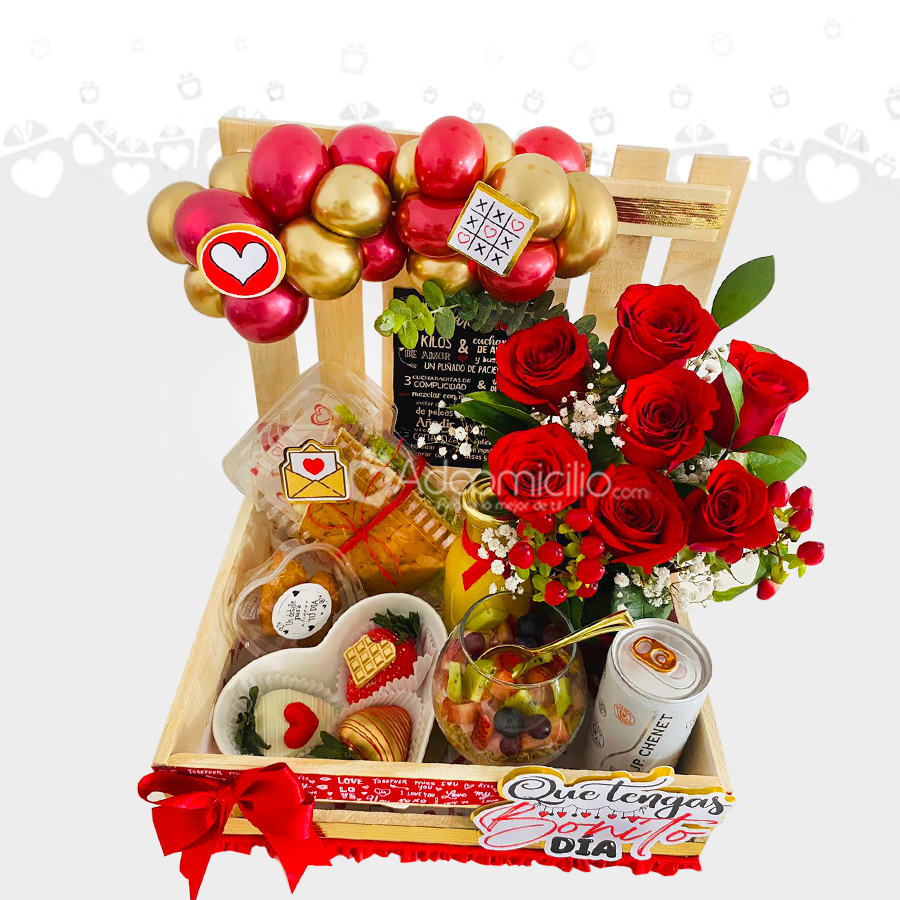 Desayuno Sorpresa De Amor Y Amistad Con Rosas A Domicilio En Medellín Pedido Con 2 Días De Anticipación 