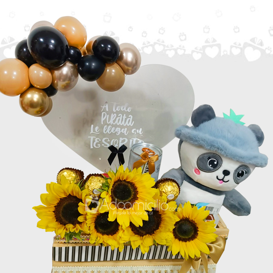 Regalo Con Girasoles Y Peluche A Domicilio En Medellín Pedido Con Un Día De Anticipación 