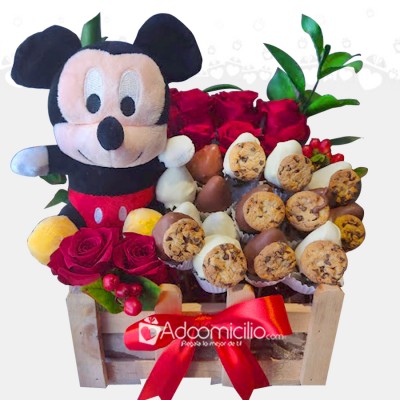 Ancheta de San Valentín a Domicilio en Bogotá, Pedido con 1 día Anticipado. Ancheta Mickey