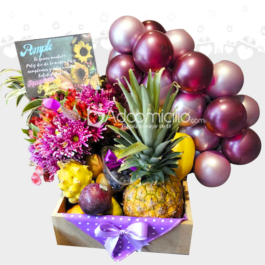 Regalo Con Frutas Y Flores Pronta Recuperación A Domicilio En Bogotá Pedido Con 1 Día De Anticipación