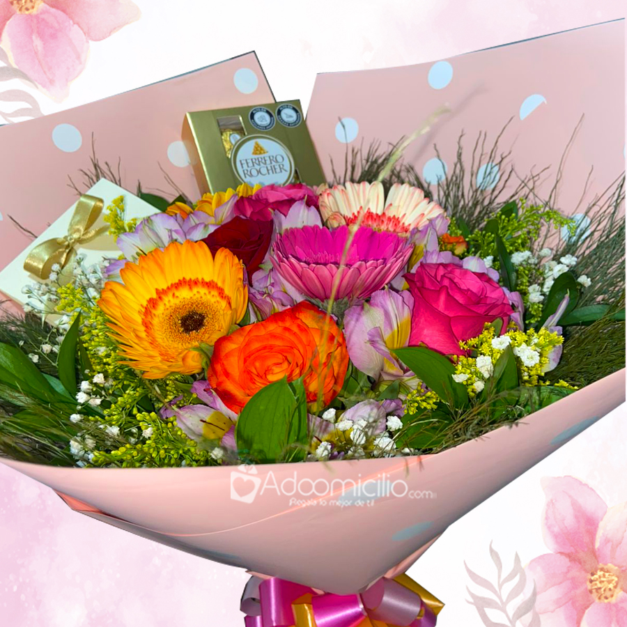 Bouquet Con Chocolates Para Mamá A Domicilio En Pereira Pedido Con Un Día De Anticipación 