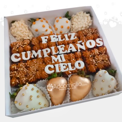 Fresas Con Chocolate Y Brownies Para Cumpleaños A Domicilio En Barranquilla Pedido Con Un Día De Anticipación 