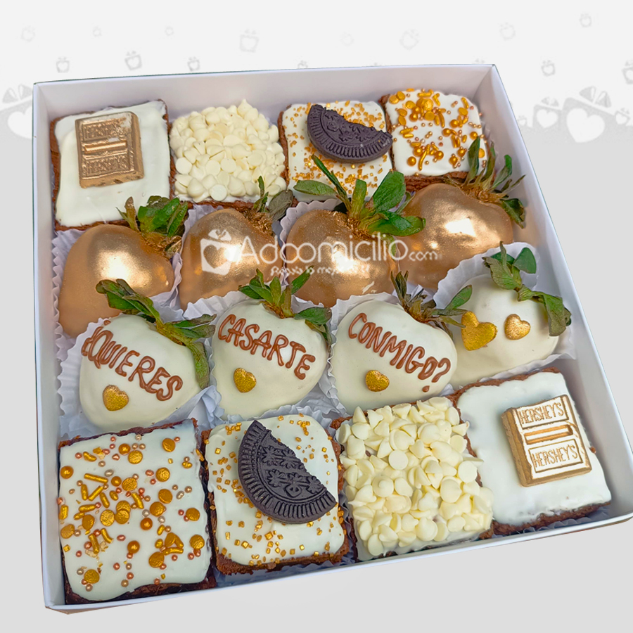 Fresas Con Chocolate Y Brownies Decorados A Domicilio En Barranquilla Pedido Con Un Día De Anticipación 